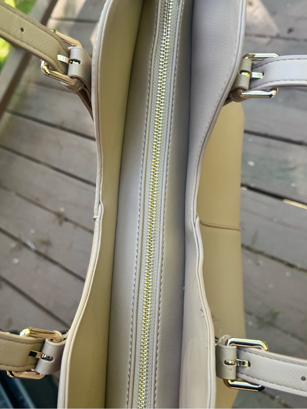 Ello Cora Taupe Structured Shoulder Bag — Polene Vibes—Sold Out Style - Picture 5 of 11